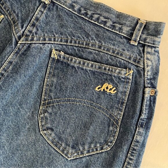 Chic Made In USA Vintage 80's Mom High Waisted Fringe Denim Jeans - Picture 7 of 9